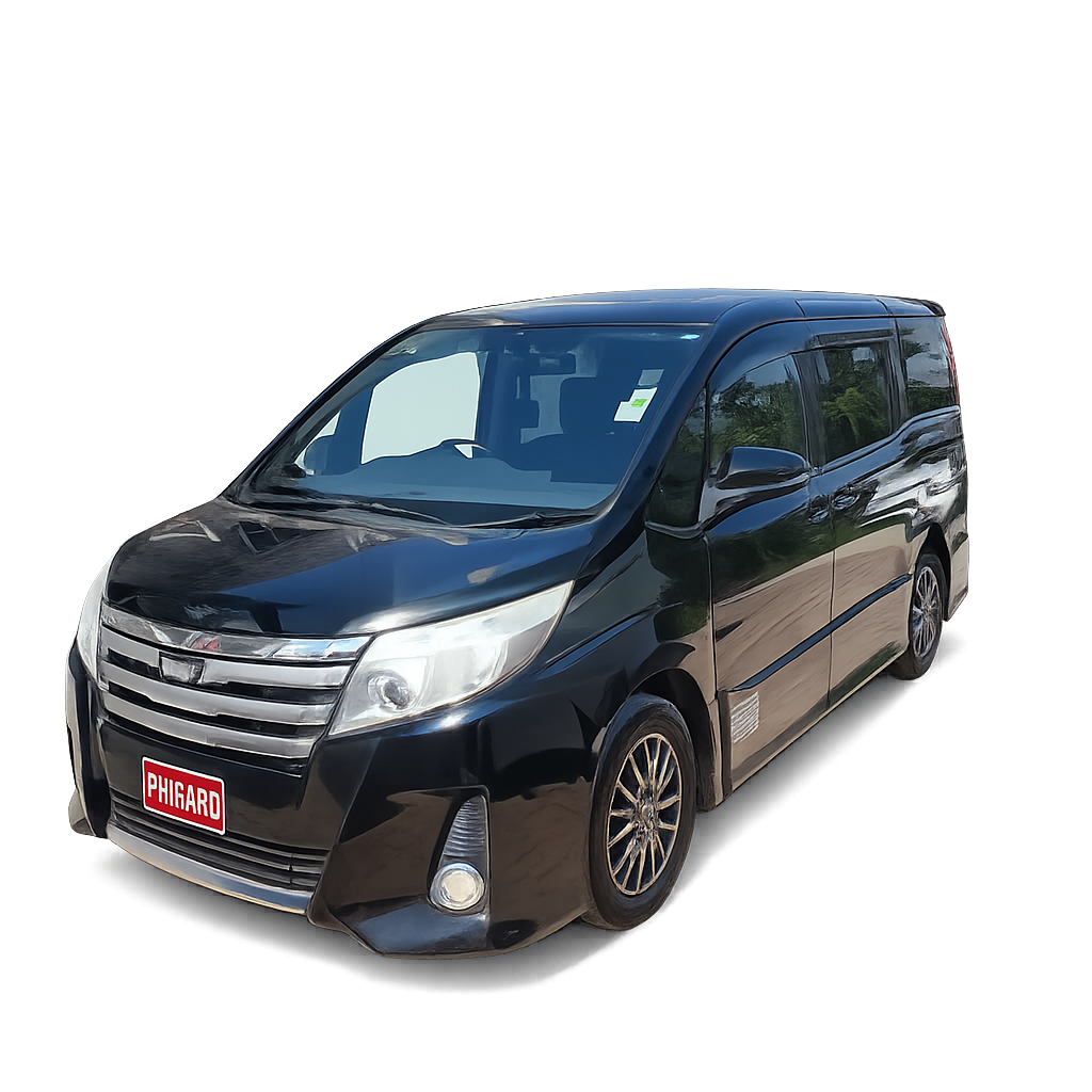 Black Toyota Noah vehicle used for Jamaica excursion transportation