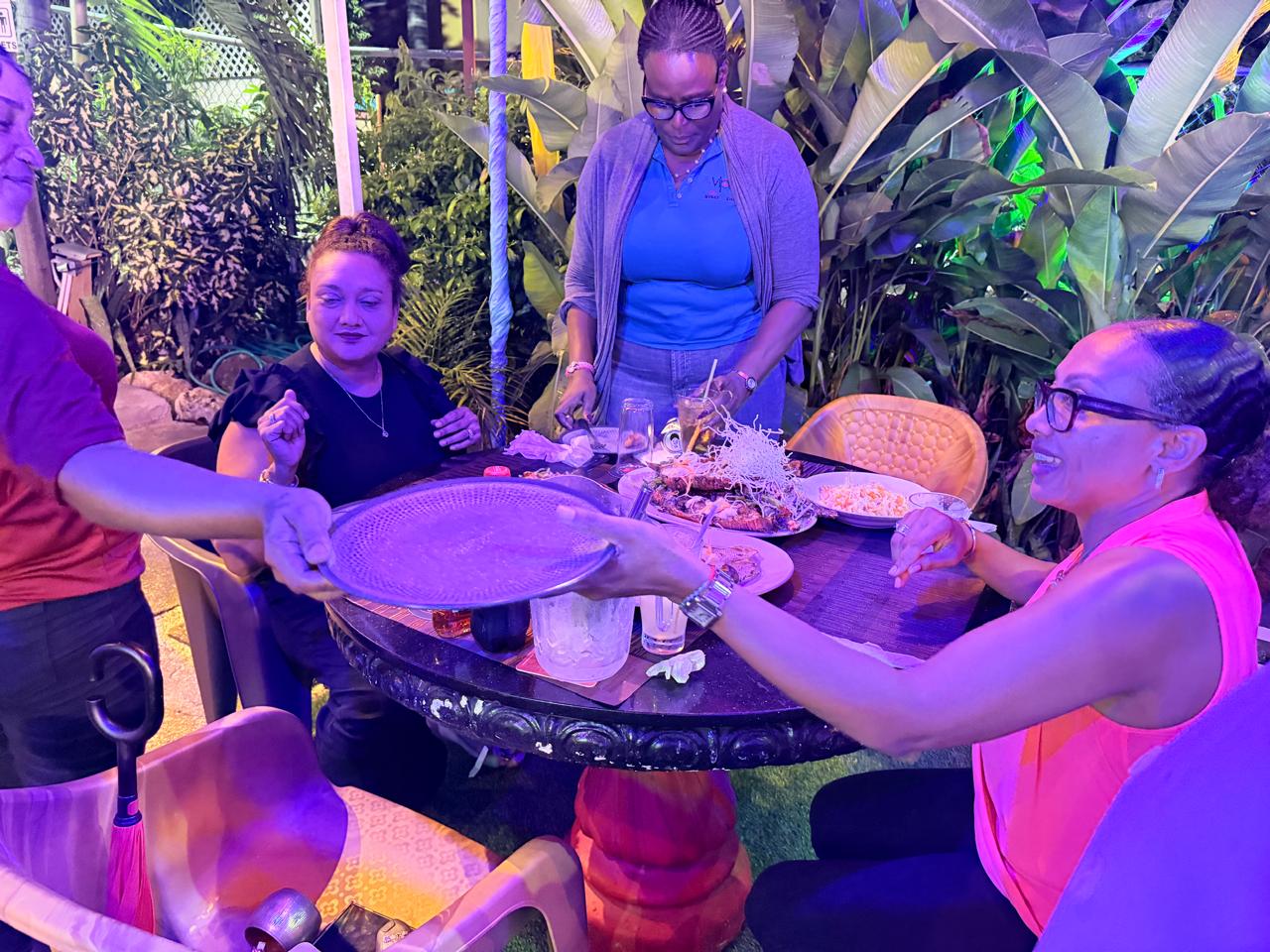 Patrons at The Strip restaurant